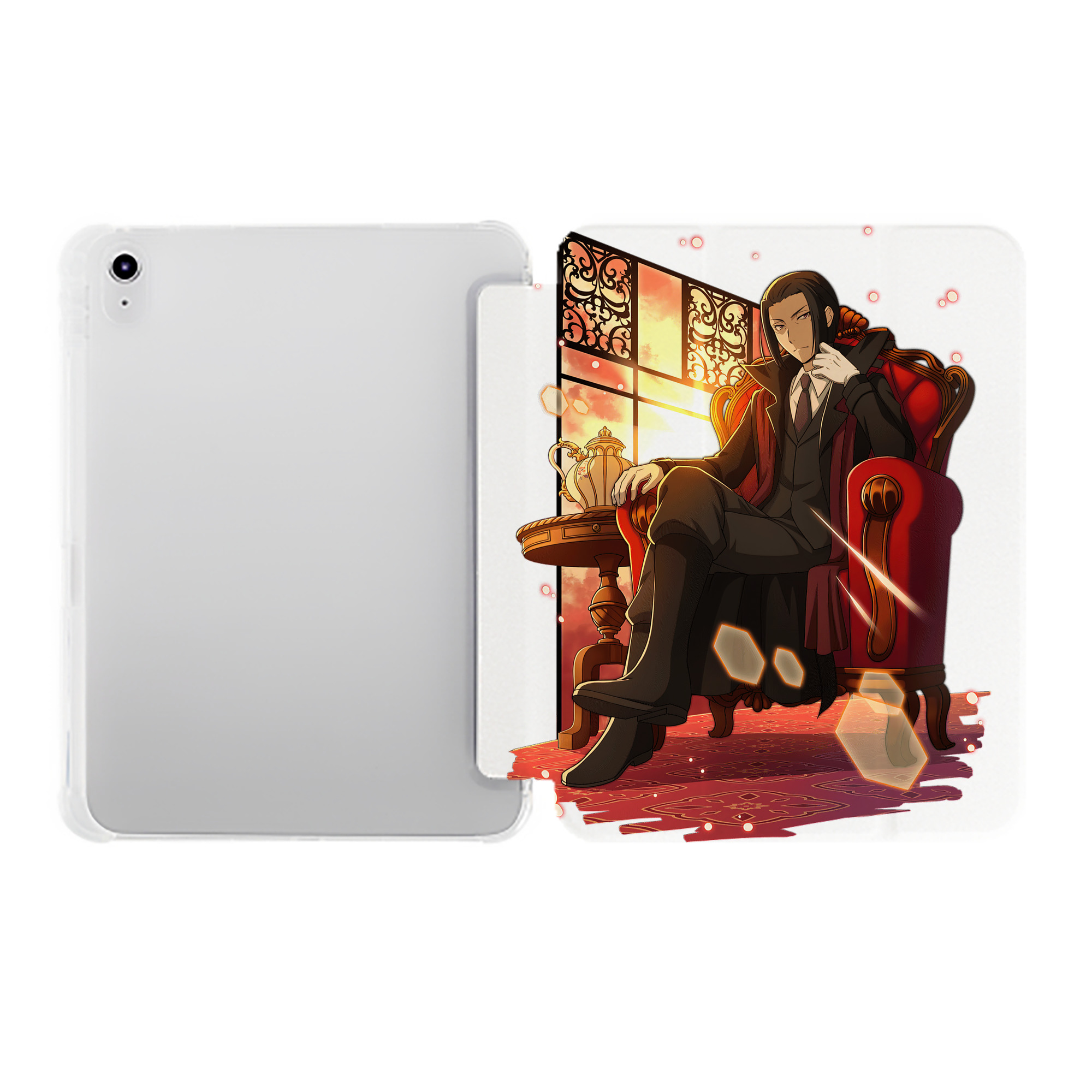 （画像用） 文豪ストレイドッグス Bungo Stray Dogs IPad ケース ペン収納付き 三つ折りスタンド PUレザー×シリコン 対応機種9.5/10.5/10.9インチ